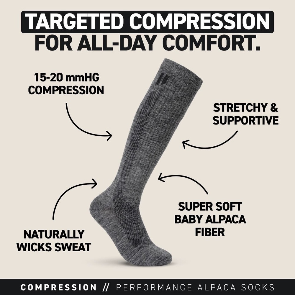 Holloway Men's Athletic Compression Socks - Heather Gray